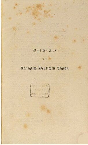 Geschichte der Königlich Deutschen Legion