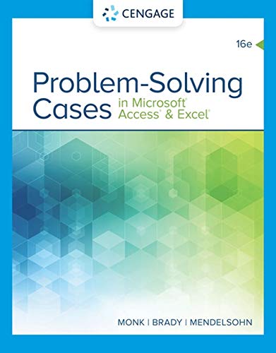 Problem Solving Cases In Microsoft Access & Excel