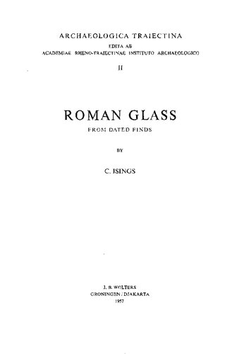 Roman glass from dated finds