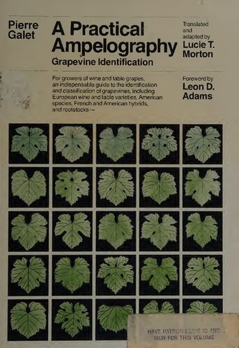 A practical ampelography grapevine identification