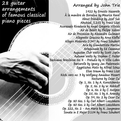 28 guitar arrangements of famous classical piano pieces: Play the great piano music on guitar