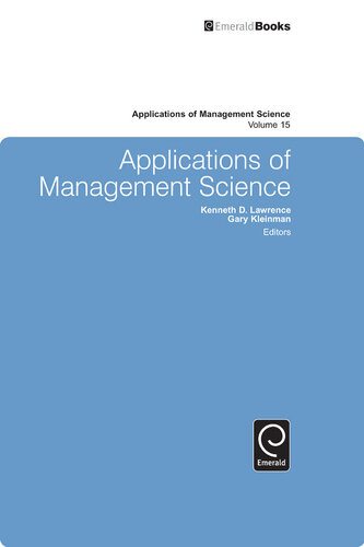 Applications of Management Science