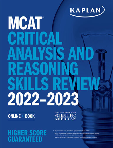 MCAT Critical Analysis and Reasoning Skills Review 2022-2023: Online + Book