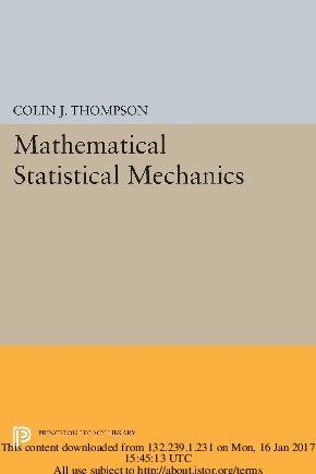 Mathematical Statistical Mechanics