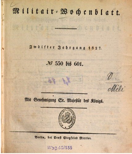 Militär-Wochenblatt