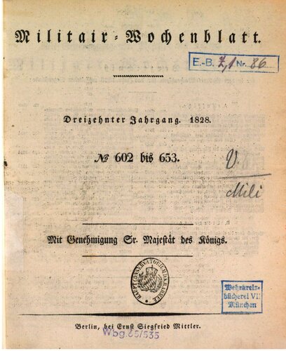 Militär-Wochenblatt