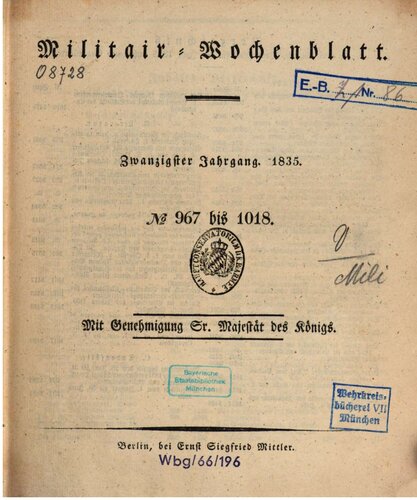 Militär-Wochenblatt