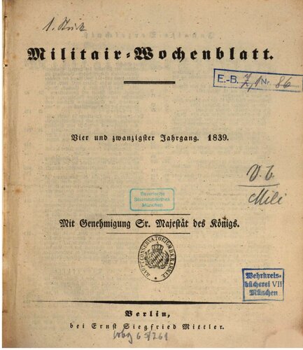 Militär-Wochenblatt