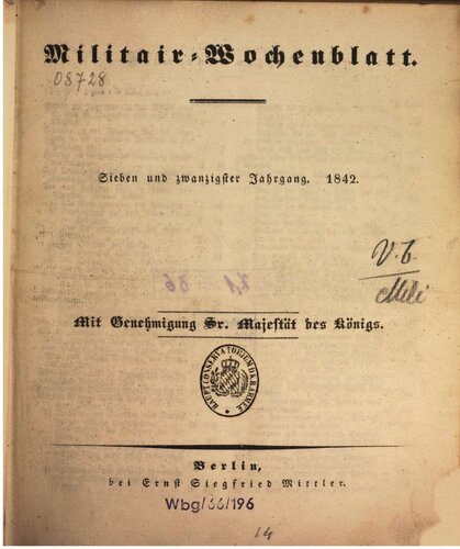 Militär-Wochenblatt