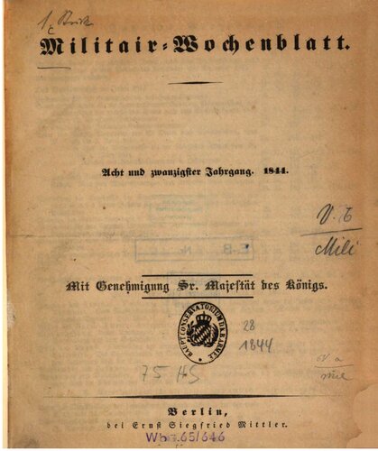 Militär-Wochenblatt