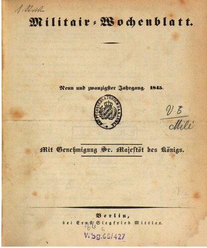 Militär-Wochenblatt