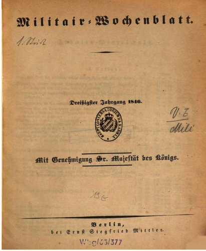 Militär-Wochenblatt