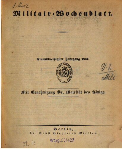 Militär-Wochenblatt