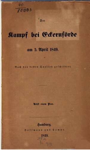 Der Kampf bei Eckernförde am 5. April 1849