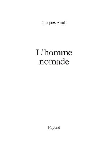 L'homme nomade (Documents)