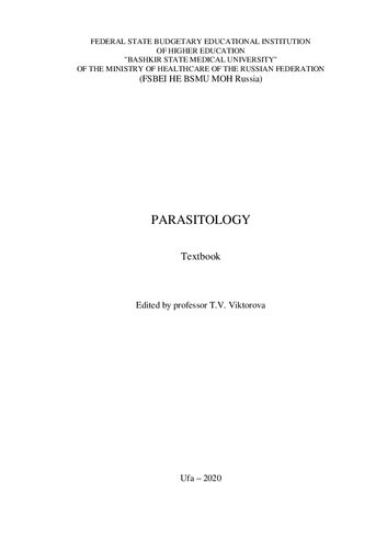 Parasitology: textbook