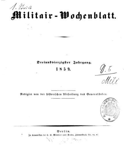 Militär-Wochenblatt