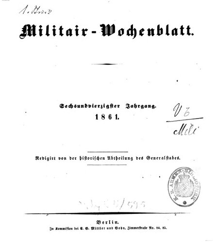 Militär-Wochenblatt