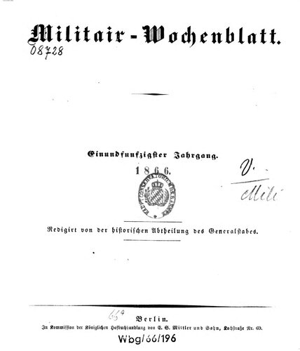 Militär-Wochenblatt