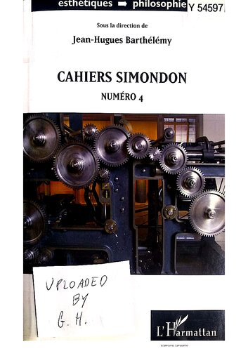 Cahiers Simondon