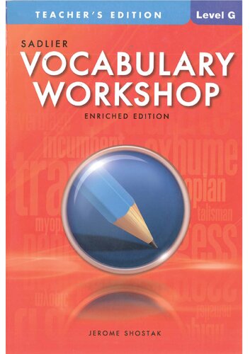 Vocabulary Workshop_Level G_Teacher Book (Key)