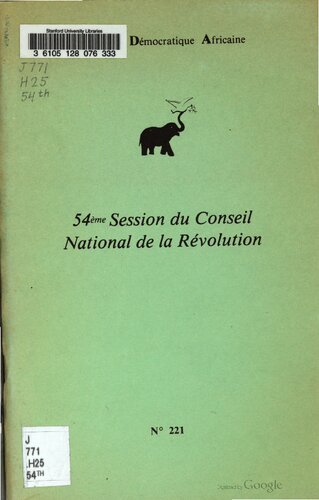 54ème session du Conseil national de la révolution