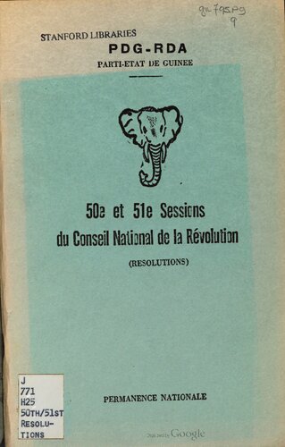 50e et 51e sessions du Conseil national de la révolution (resolutions)