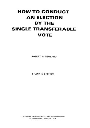 How to conduct an election by the single transferable vote