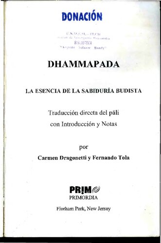 Dhammapada: La Esencia de la Sabiduria Budista