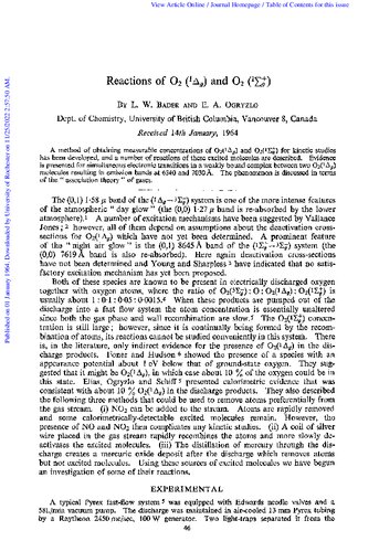 Reactions of O2 (1Δg) and O2 (1Σ+g)