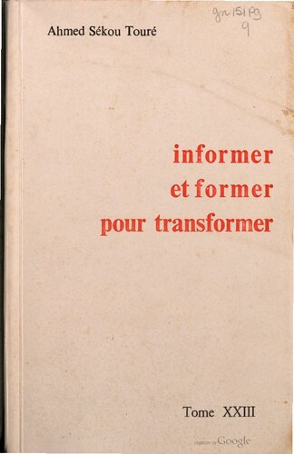 Informer et former pour transformer