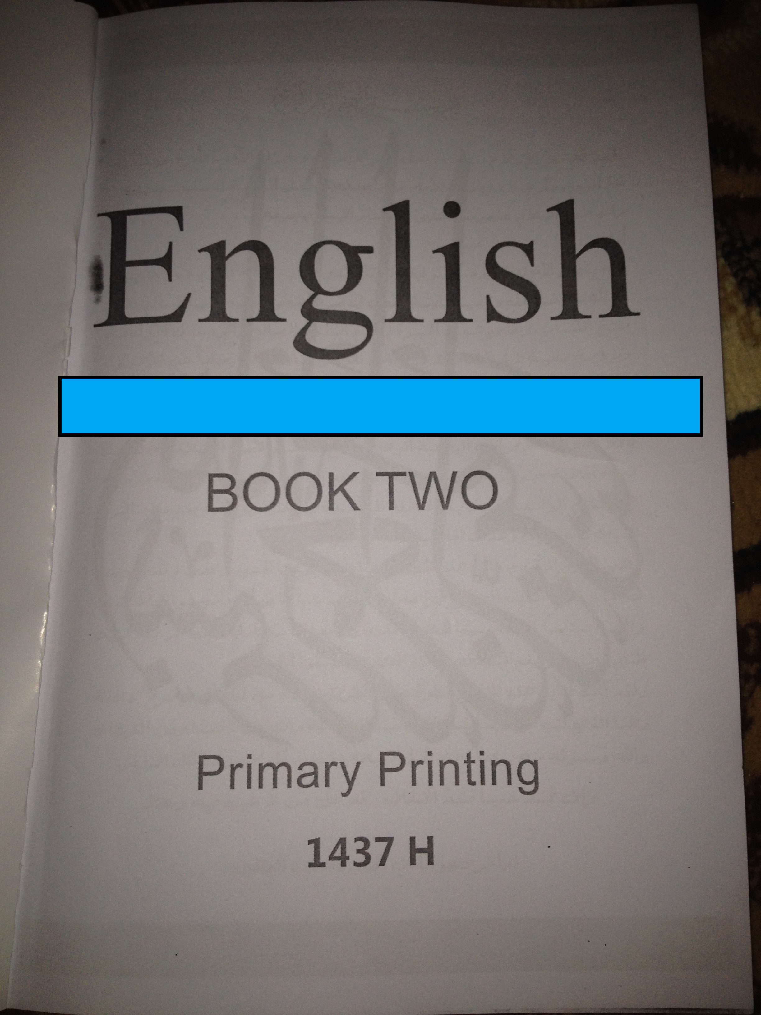 English. Book two