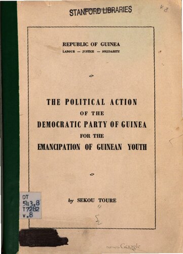 The political action of the Democratic Party of Guinea for the emancipation of Guinean youth