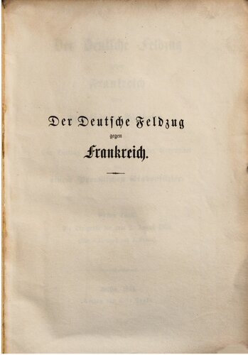 Die Ereignisse bis zum 8. August 1870