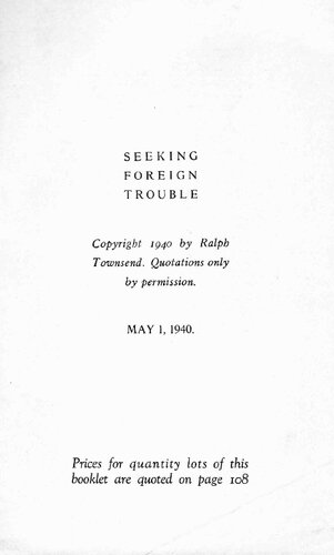 Seeking Foreign Trouble