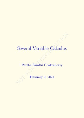 Several Variable calculus