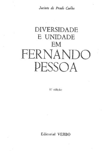 Diversidade e unidade de estilo (In: Diversidade e unidade em Fernando Pessoa)