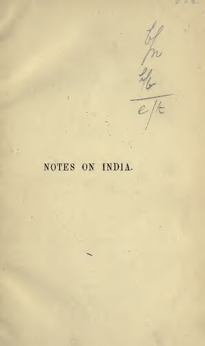 otes on the North-Western Provinces of India