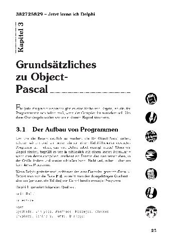 Grundsätzliches zu Object-Pascal