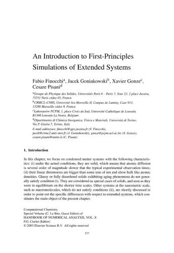 Handbook of Numerical Methods. Computation Chemistry