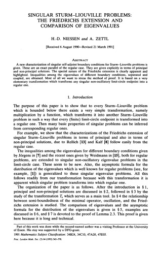 Singular Sturm-Liouville problems: The Friedrichs extension and comparison of eigenvalues