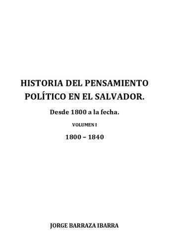 Historia del pensamiento político en El Salvador