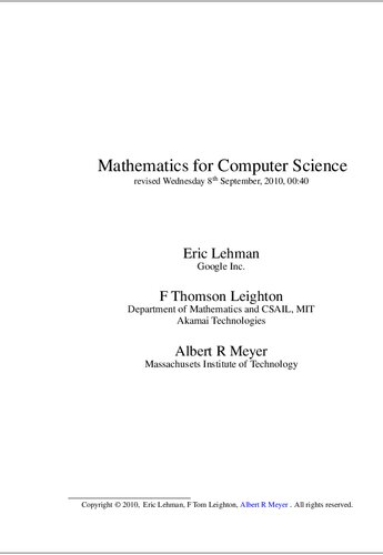 Mathematics for Computer Science