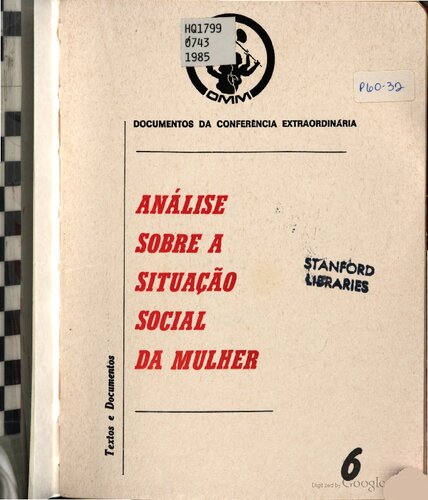 DMM. Documentos da conferência extraordinária. Análise sobre a situação social da mulher