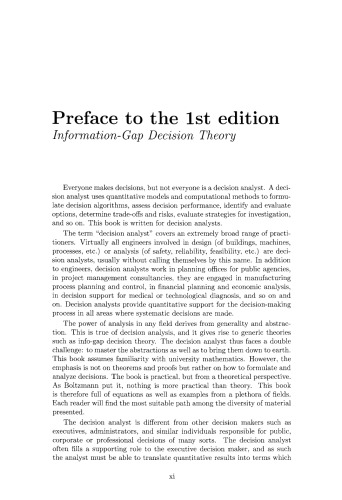 Information Gap Decision Theory: Decisions under Severe Uncertainty