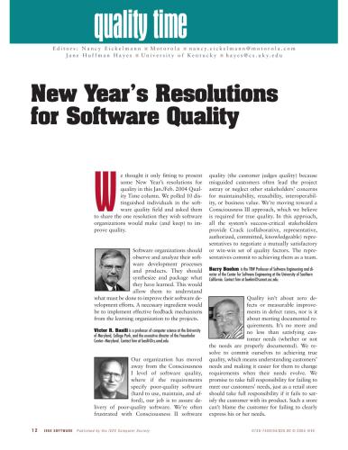 IEEE Software (January/February 2004)