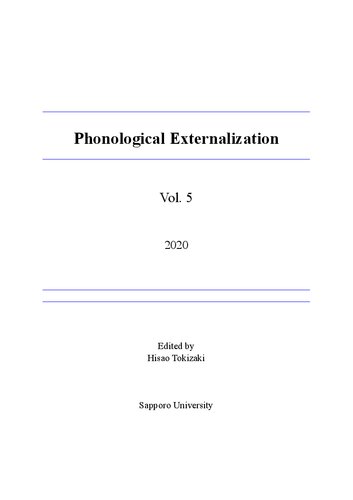 Phonological Externalization