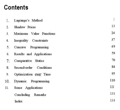 Optimization in Economic Theory 