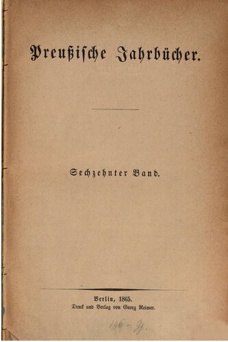 Preußische Jahrbücher