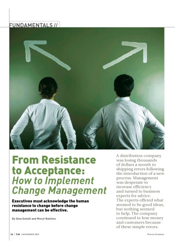 From Resistance to Acceptance: How to Implement Change Management